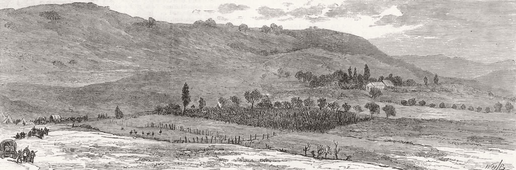 BOER WAR. Peace talks-Cockran's Farm, Newcastle 1881 old antique print picture